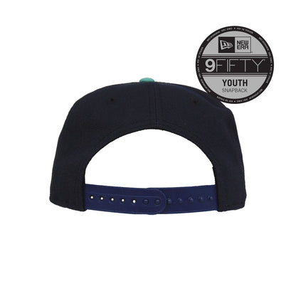YOUTH Chicago Cubs Custom New Era Cap Snapback Cap Navy Teal navy
teal Undervisor View