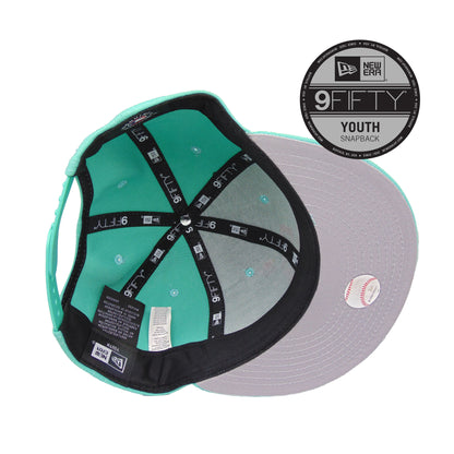 YOUTH San Diego Padres Custom 9FIFTY New Era Cap Teal floral teal Undervisor View