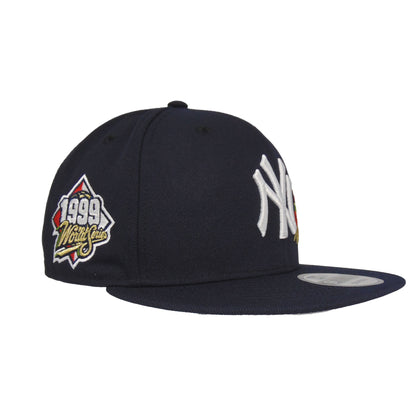 New York Yankees Custom 9FIFTY New Era Cap WS99 Navy Floral navy Side View