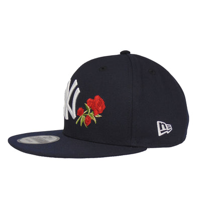 New York Yankees Custom 9FIFTY New Era Cap WS99 Navy Floral navy Back View