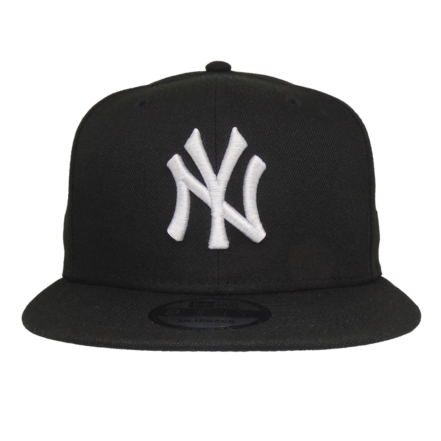 New York Yankees Custom New Era 9FIFTY Snapback Cap black black Front View
