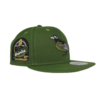 Baltimore Orioles Custom 9FIFTY New Era Snapback Cap  30th rifle green green Side View