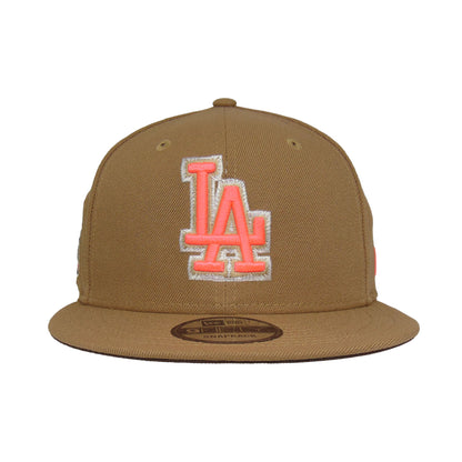 Los Angeles Dodgers Custom 9FIFTY New Era Snap Back Khaki khaki Front View
