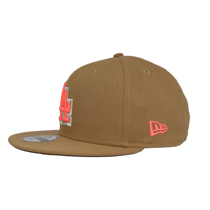 Los Angeles Dodgers Custom 9FIFTY New Era Snap Back Khaki khaki Back View
