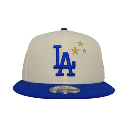 Los Angeles Dodgers Custom 9FIFTY New Era Snap Back Chrome Star chrome
blue Front View