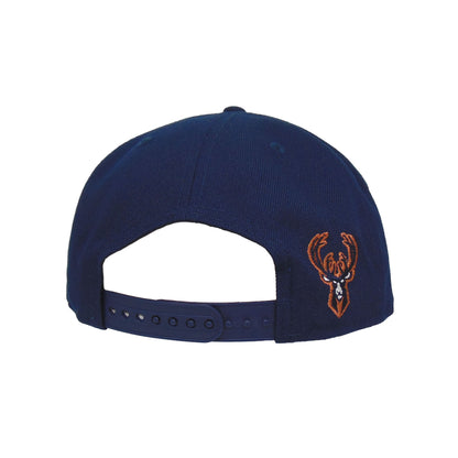 Milwaukee Bucks Custom New Era 9FIFTY Snapback Cap Oceanside Blue blue Back View