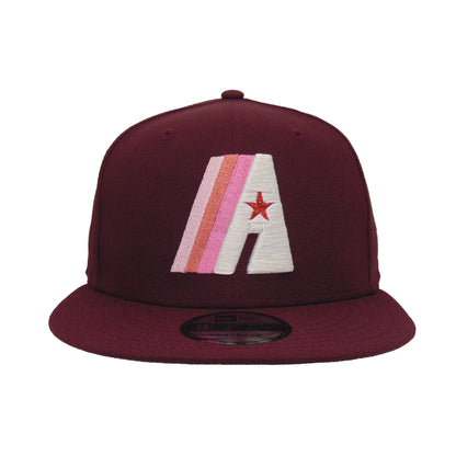 Houston Astros Custom New Era 9FIFTY Snapback Cap Maroon maroon Front View