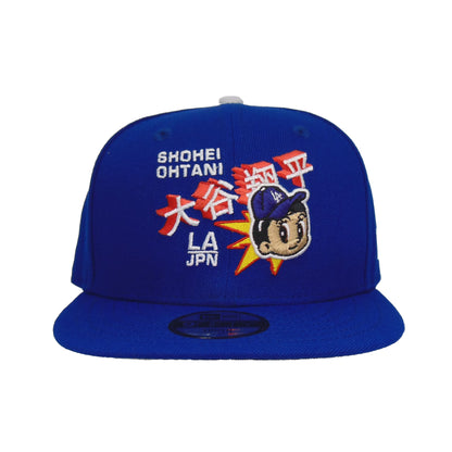 YOUTH Los Angeles Dodgers 9FIFTY New Era Snapback Cap OTHANI blue Front View