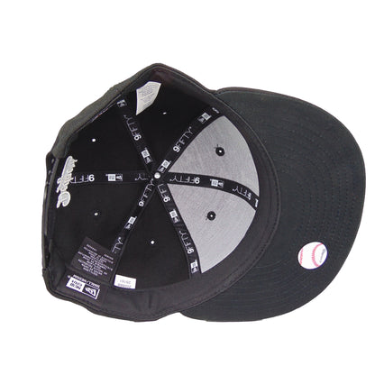 Los Angeles Dodgers Custom 9FIFTY New Era Snap Back BLK wool black Undervisor View
