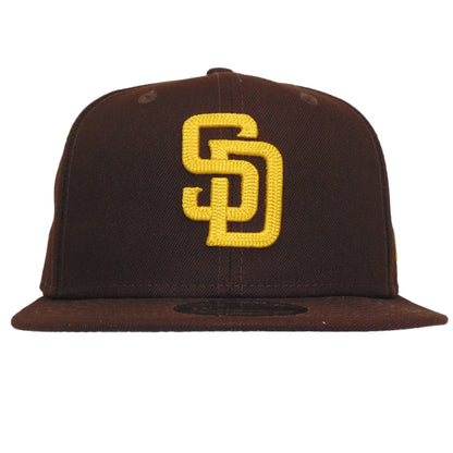 San Diego Padres Custom New Era 9fifty Snapback Cap Burnt Wood Chainstitch