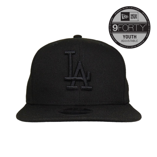 Los Angeles Dodgers 9FIFTY YOUTH New Era Snap Back Blackout
