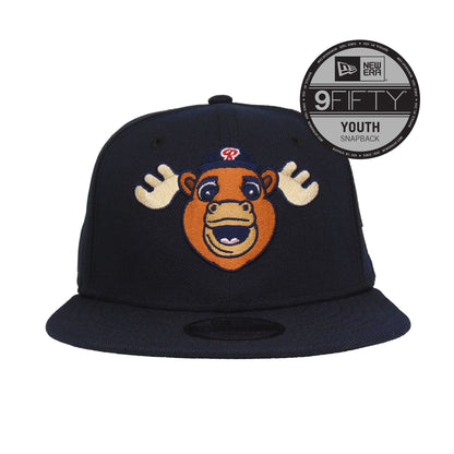 YOUTH Tacoma Rainiers 9FIFTY New Era Snap Back Rhubarb Navy navy Front View