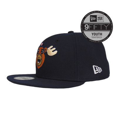 YOUTH Tacoma Rainiers 9FIFTY New Era Snap Back Rhubarb Navy navy Side View