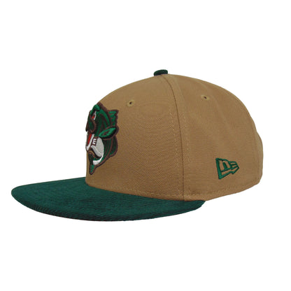 Gwinnett Stripers Custom 9FIFTY New Era Snapback Cap khaki khaki
dark green Side View