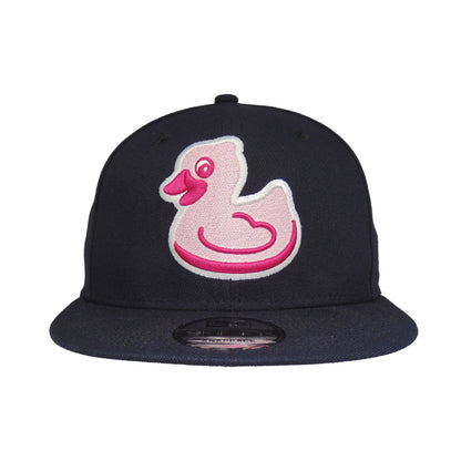 Akron RubberDucks Custom 9FIFTY New Era Cap Navy pink navy
pink Front View