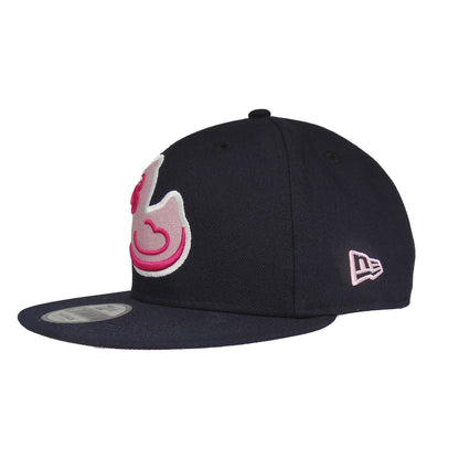 Akron RubberDucks Custom 9FIFTY New Era Cap Navy pink navy
pink Side View