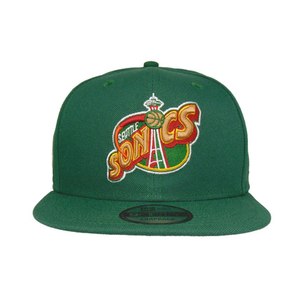 Seattle Supersonics 9FIFTY New Era Snapback Cap Green green Front View