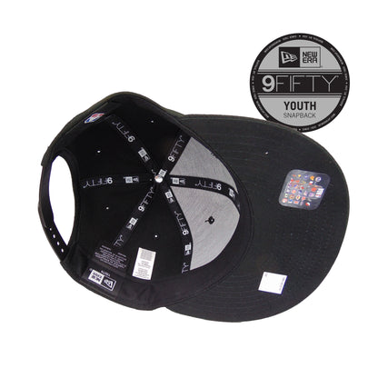 YOUTH Chicago Bulls Custom New Era Snapback Cap black red Undervisor View