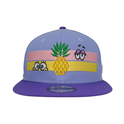 Sponge Bob Custom New Era Snapback 9FIFTY Cap Lavender Purple purple
light purple Front View