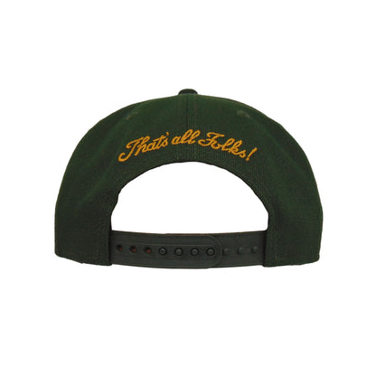 Looney Tunes Custom New Era 9FIFTY Snapback Cap Roadrunner DSW dark green Back View