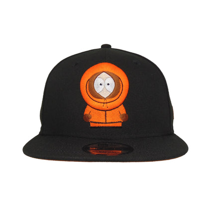 SOUTH PARK Kenny Custom New Era 9FIFTY Snapback cap Black black 
burnt orange Front View