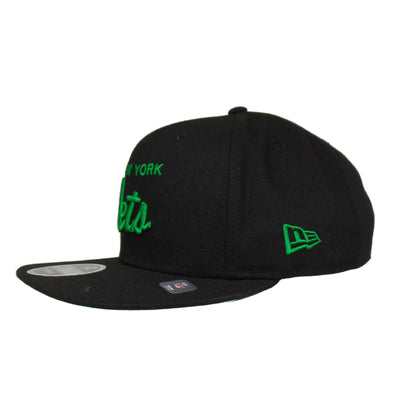 New York Jets Jf Custom New Era 9Fifty Snapback Cap Black black Side View