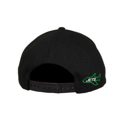 New York Jets Jf Custom New Era 9Fifty Snapback Cap Black black Back View