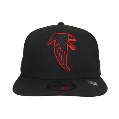 Atlanta Falcons Custom New Era 9FIFTY Snapback Cap BRED black Front View