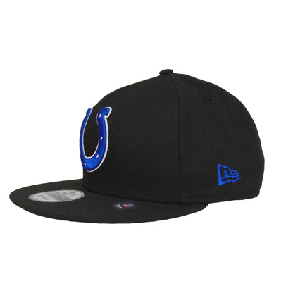 Indianapolis Colts Custom New Era 9FIFTY Snapback Cap black black Side View