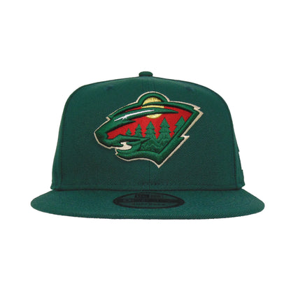 MInnesota Wild New Era 9FIFTY Snapback Cap Dark Green dark green Front View