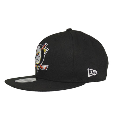 Anaheim Ducks Custom New Era 9FIFTY Snapback Cap Black black Side View