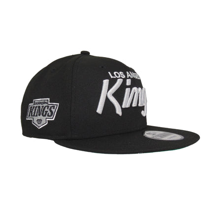Los Angeles Kings New Era 9FIFTY Snapback Cap black script dark green Side View