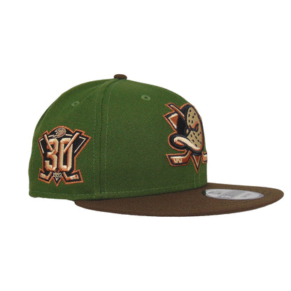 Anaheim Ducks New Era 9FIFTY Snapback Cap Alpine Green 30th dark green Side View
