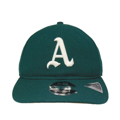 Oakland Athletics Custom 9FIFTY Retro Crown New Era Cap DGRN dark green Front View