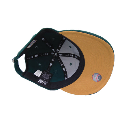Oakland Athletics Custom 9FIFTY Retro Crown New Era Cap DGRN dark green Undervisor View