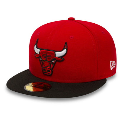 Chicago Bulls Basic New Era 59FIFTY Cap BRED red
black  Front View