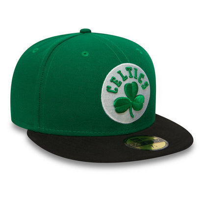 Boston Celtics Basic 59FIFTY New Era Cap Kelly Black black 
green Side View