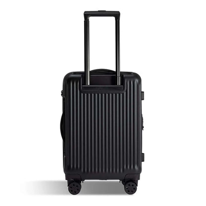 New Era Wheeled Carry-On Suitcase Black black Back View