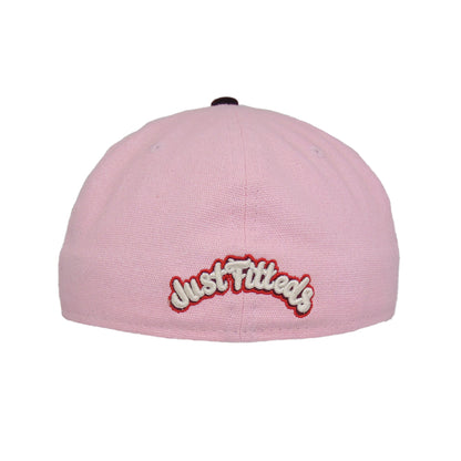 JustFitteds Black Cat Head New Era 59FIFTY Cap Pink Maroon