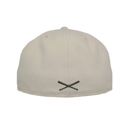 JustFitteds Crossed Bats Logo New Era 59FIFTY Cap Stone Seaweed
