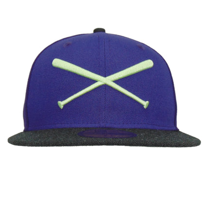 JustFitteds Crossed Bats 59FIFTY New Era Cap Purple