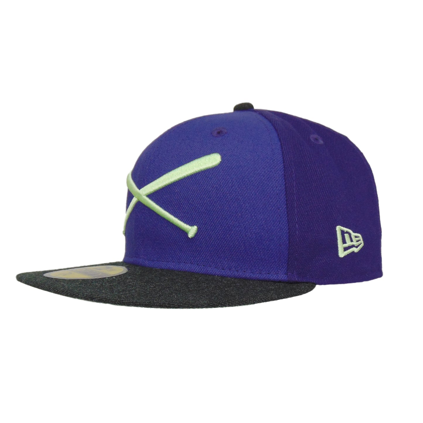 JustFitteds Crossed Bats 59FIFTY New Era Cap Purple