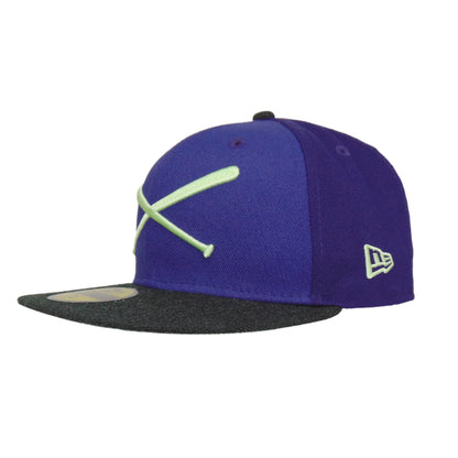 JustFitteds Crossed Bats 59FIFTY New Era Cap Purple