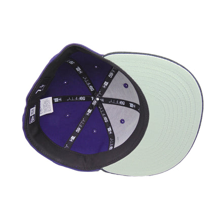 JustFitteds Crossed Bats 59FIFTY New Era Cap Purple