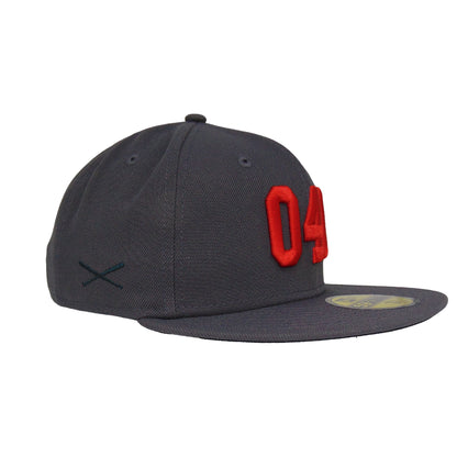 JustFitteds 040 New Era 59FIFTY Cap graphit dark grey Side View