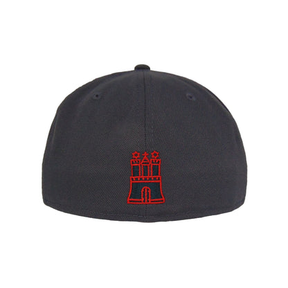 JustFitteds 040 New Era 59FIFTY Cap graphit dark grey Undervisor View