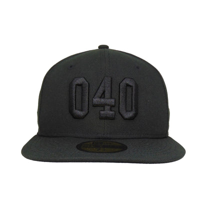 JustFitteds 040 New Era 59FIFTY Cap Blackout black Front View