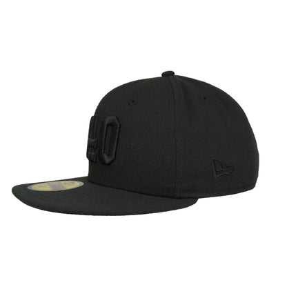 JustFitteds 040 New Era 59FIFTY Cap Blackout black Back View