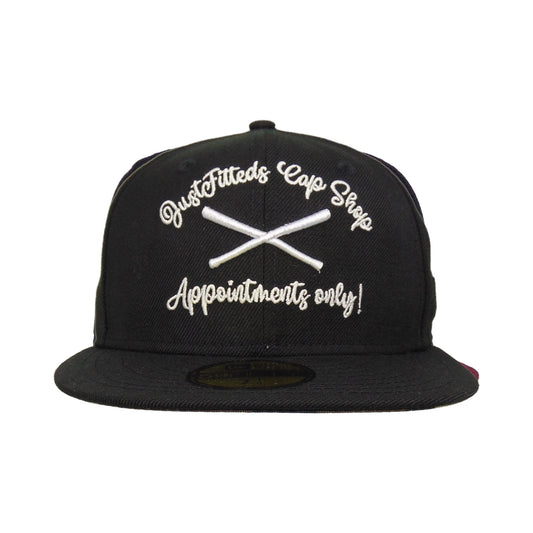JustFitteds Appointments only New Era 59FIFTY BLK black Front View