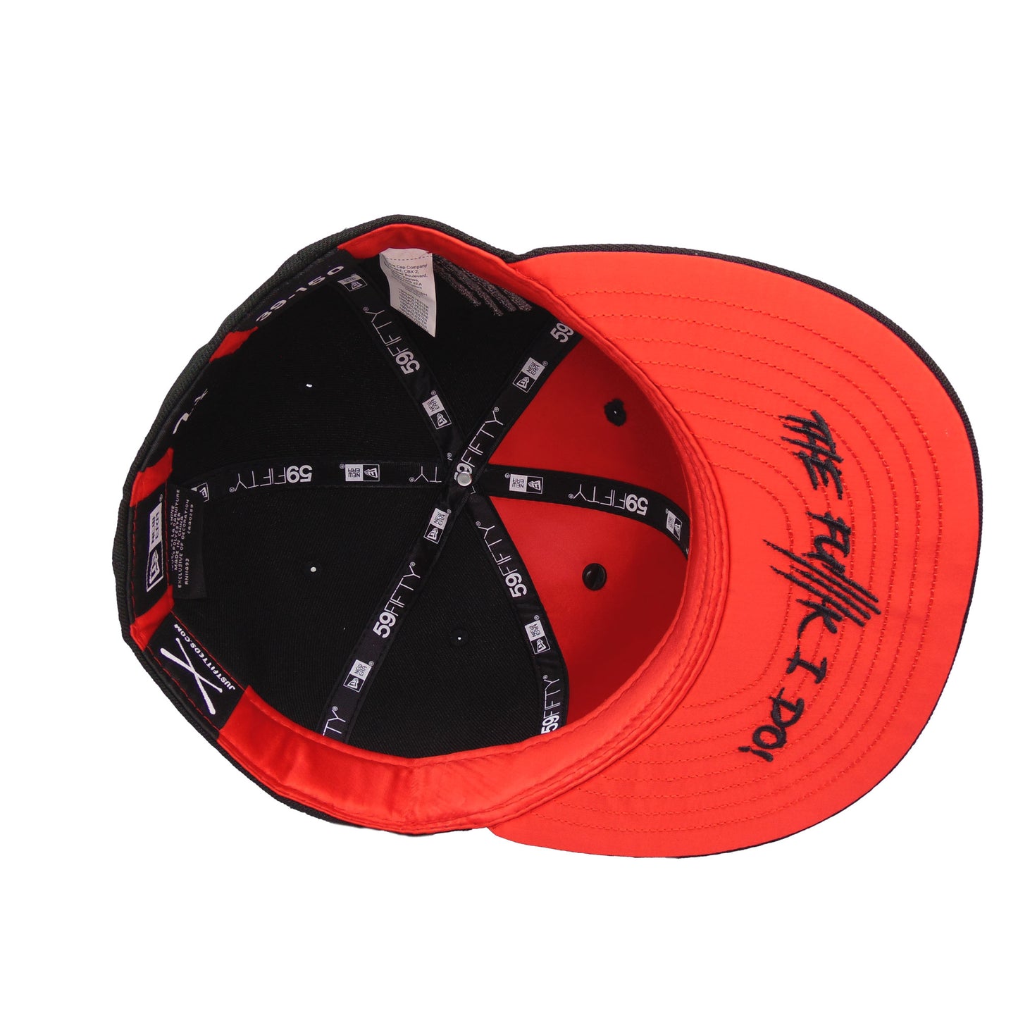 JustFitteds Black Cat New Era 59FIFTY Cap Black Red